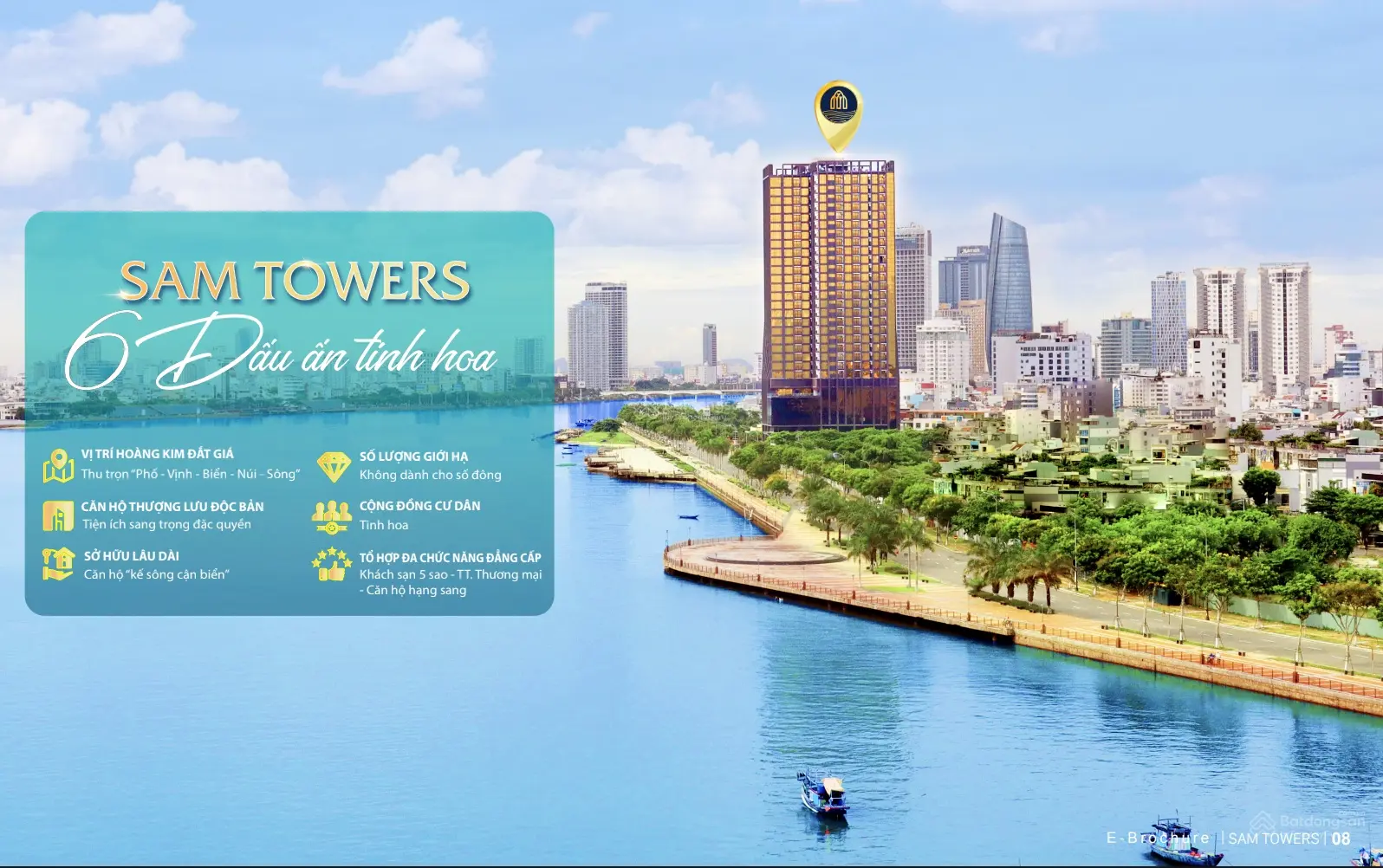 Căn góc 2PN SAM Towers - sống chuẩn thượng lưu - sinh lời tối ưu - trực diện sông - view pháo hoa