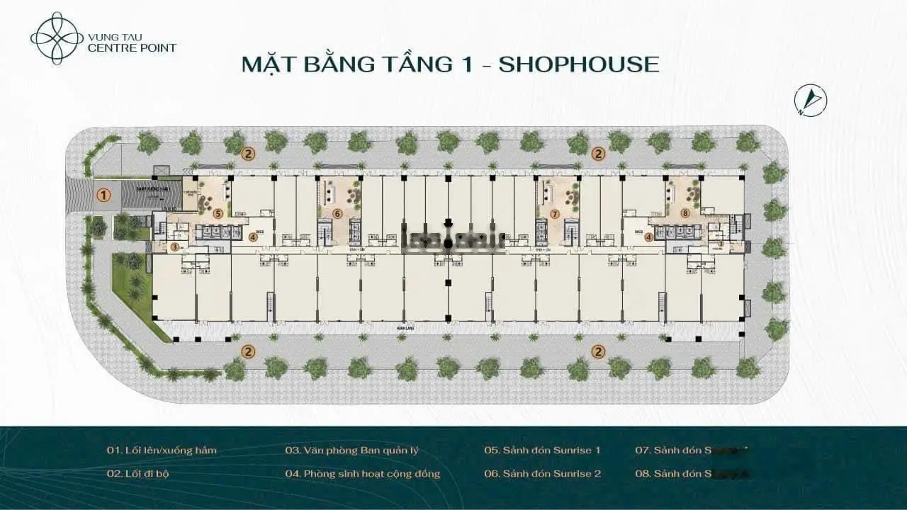 Bán shophouse đẹp xuất sắc tại Nguyễn Hữu Cảnh, 55 triệu / m2, 208 m2, hướng đông nam, 3 tầng