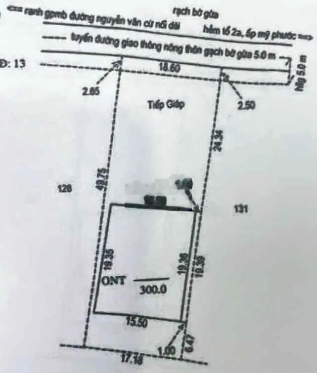 Nền 940M2 - 300M2 Thổ Cư - Cách ĐH Nam Cần Thơ 700m - Giá 7Tr/M2