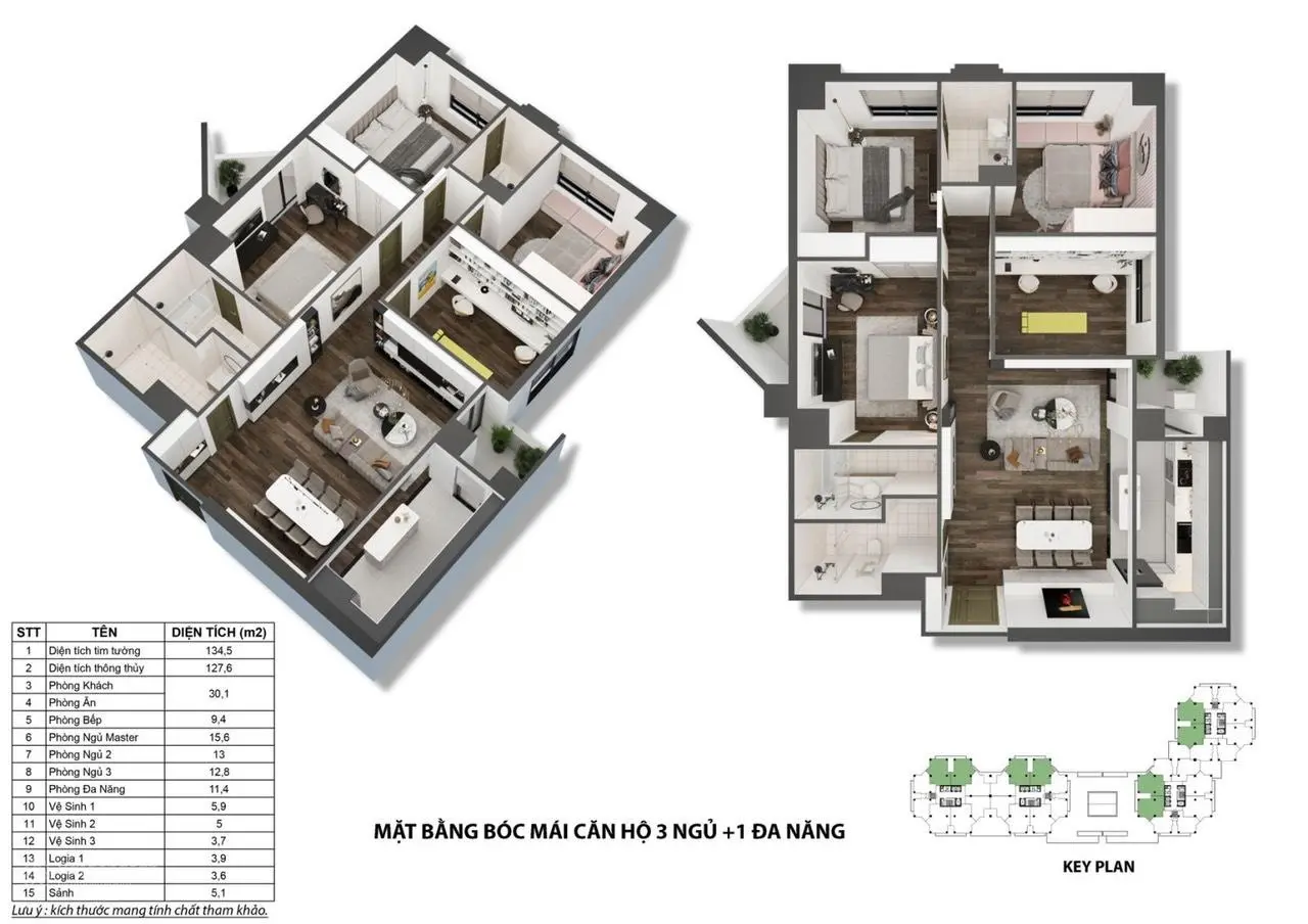 Chính chủ bán căn hộ 4PN - 127m2 tầng 16, chung cư Tecco Garden, LH 0961745599