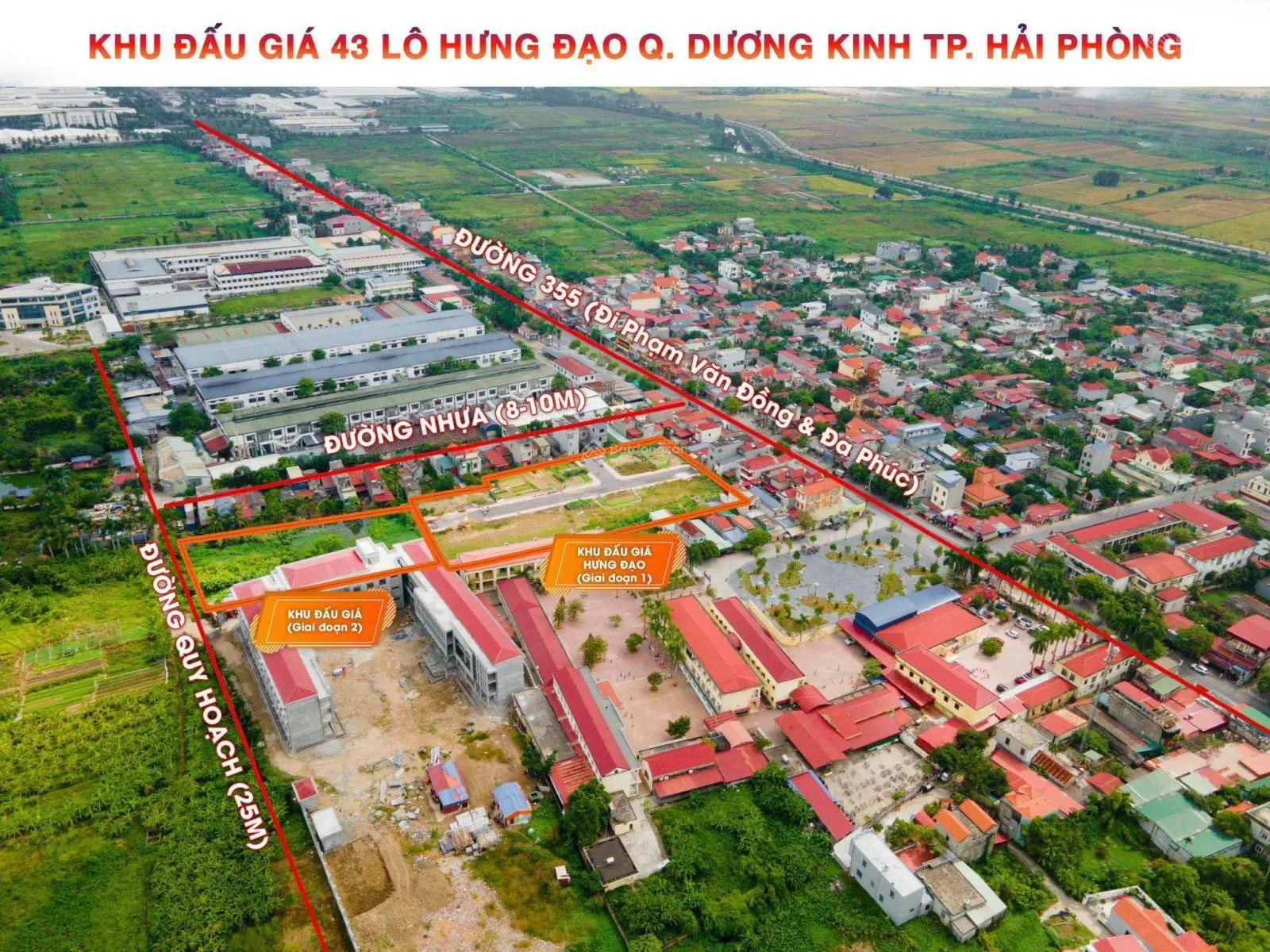 Bán 10 lô đất đấu giá phường Hưng Đạo, Dương Kinh, Hải Phòng