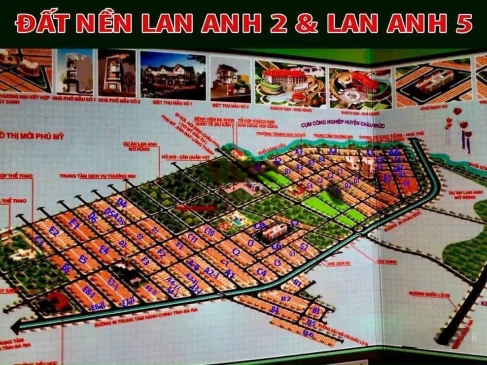 Bán đất dự án Lan Anh 1, 2, 5 và Lan Anh 1 Mở Rộng giá 1.5 tỷ - 2.1 tỷ, mặt tiền Võ Văn Kiệt