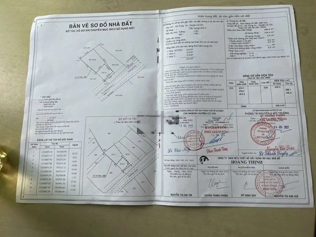 626m2 đất có Thổ cư - Mặt tiền đường nhựa - X. Trung An