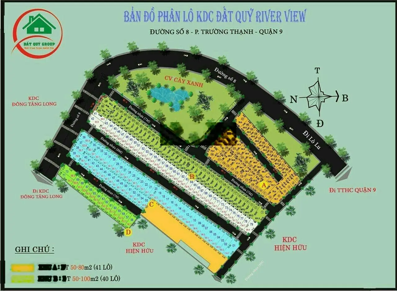 Cần tiền trả nợ cần bán gấp đất đường 8, Lò Lu, P. Trường Thạnh, Tp. Thủ Đức, DT: 50m2