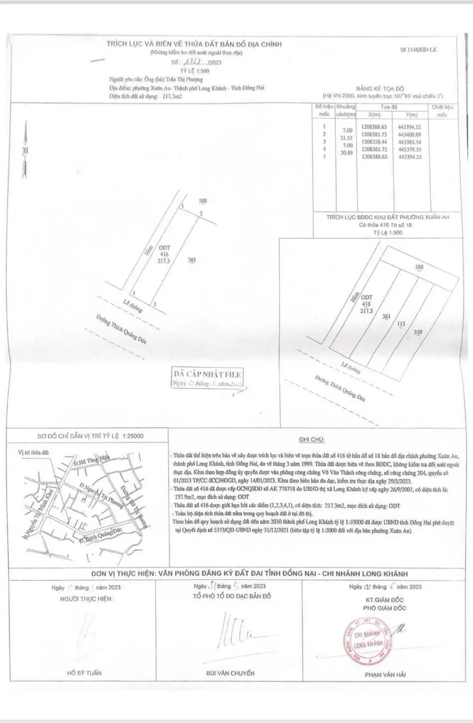 Bán đất 2 mặt tiền đường Thích Quảng Đức