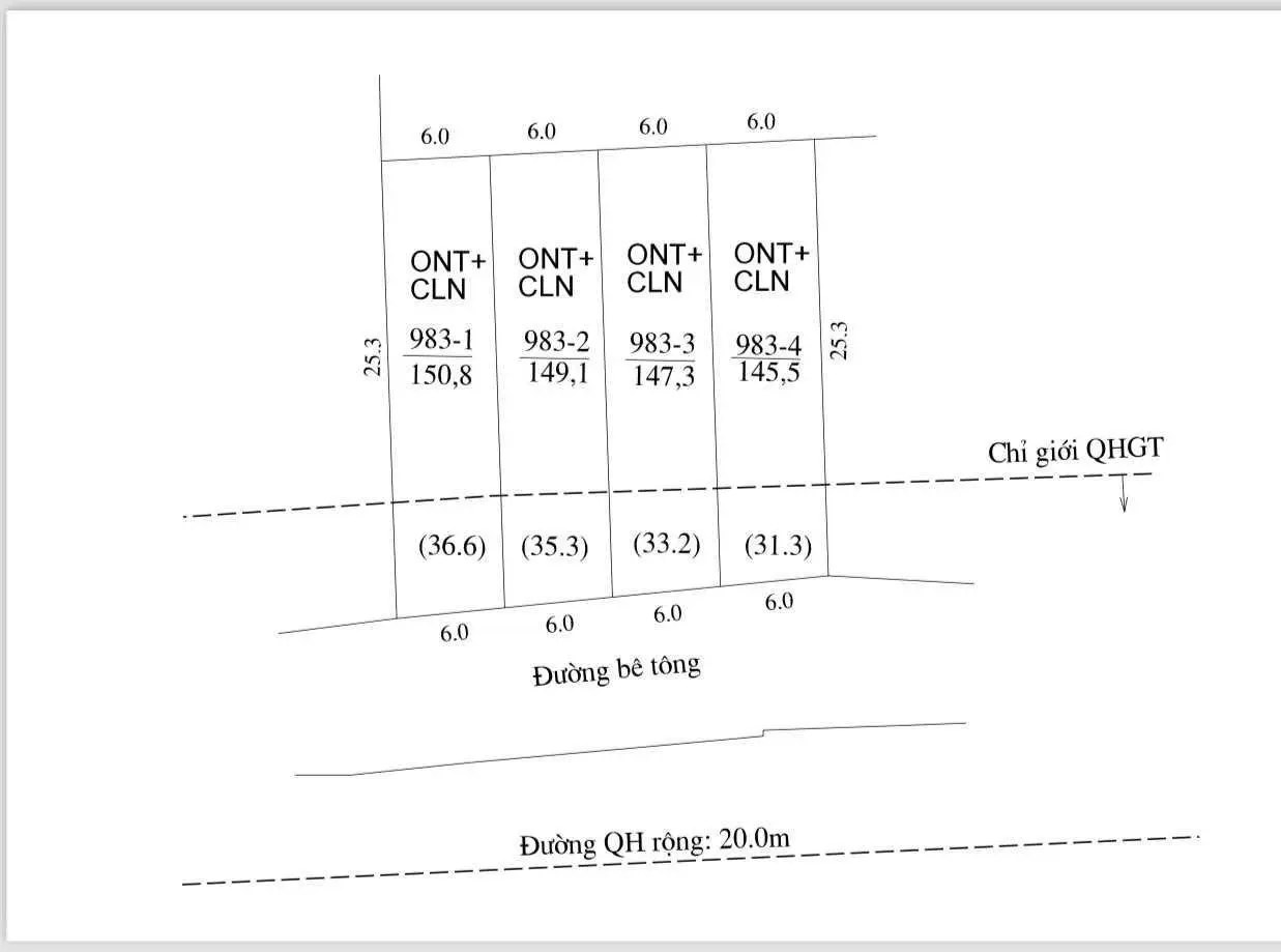 Bán đất thổ cư Suối Tiên, Diên Khánh trục đường QH 20m