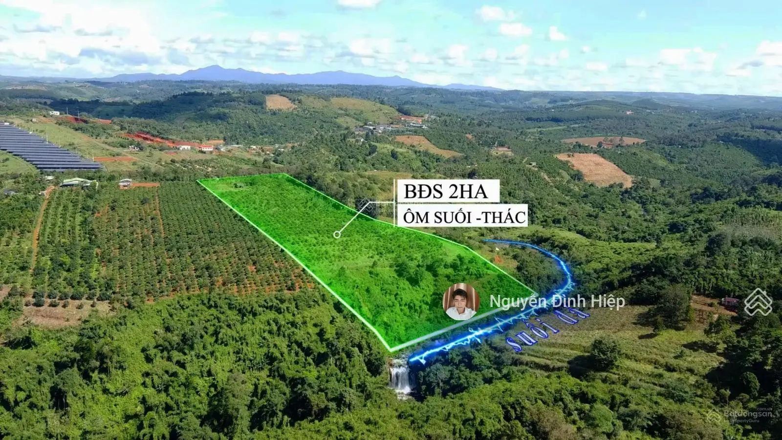 Bán đất view thác TP Gia Nghĩa, ĐăkNông, 2ha, 250m đường. Giá 6.5 tỷ