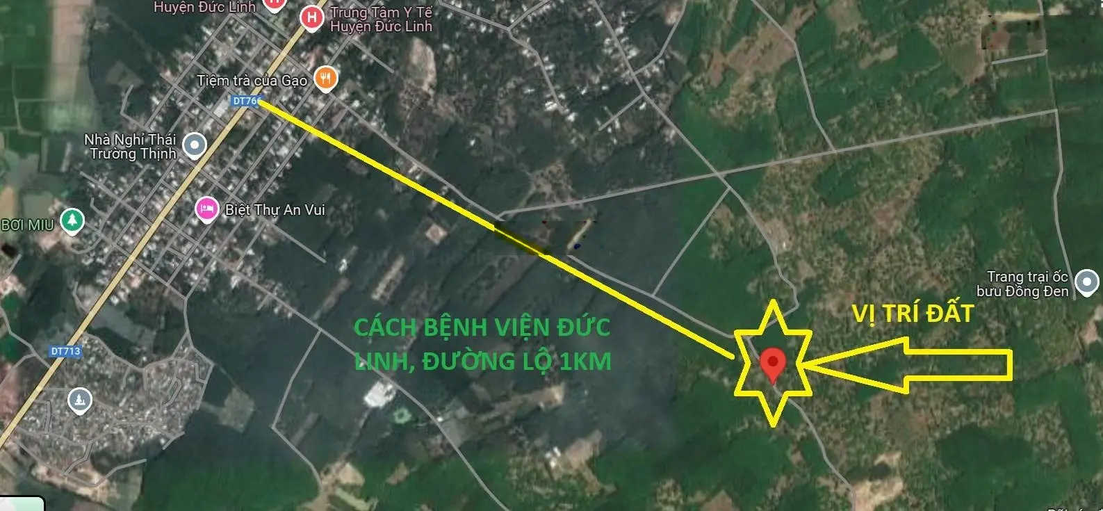 Đất tại Thôn 4, Xã Nam Chính, Đức Linh, Bình Thuận (506m2, cách bệnh viện 1.5km, mặt tiền 37m2)