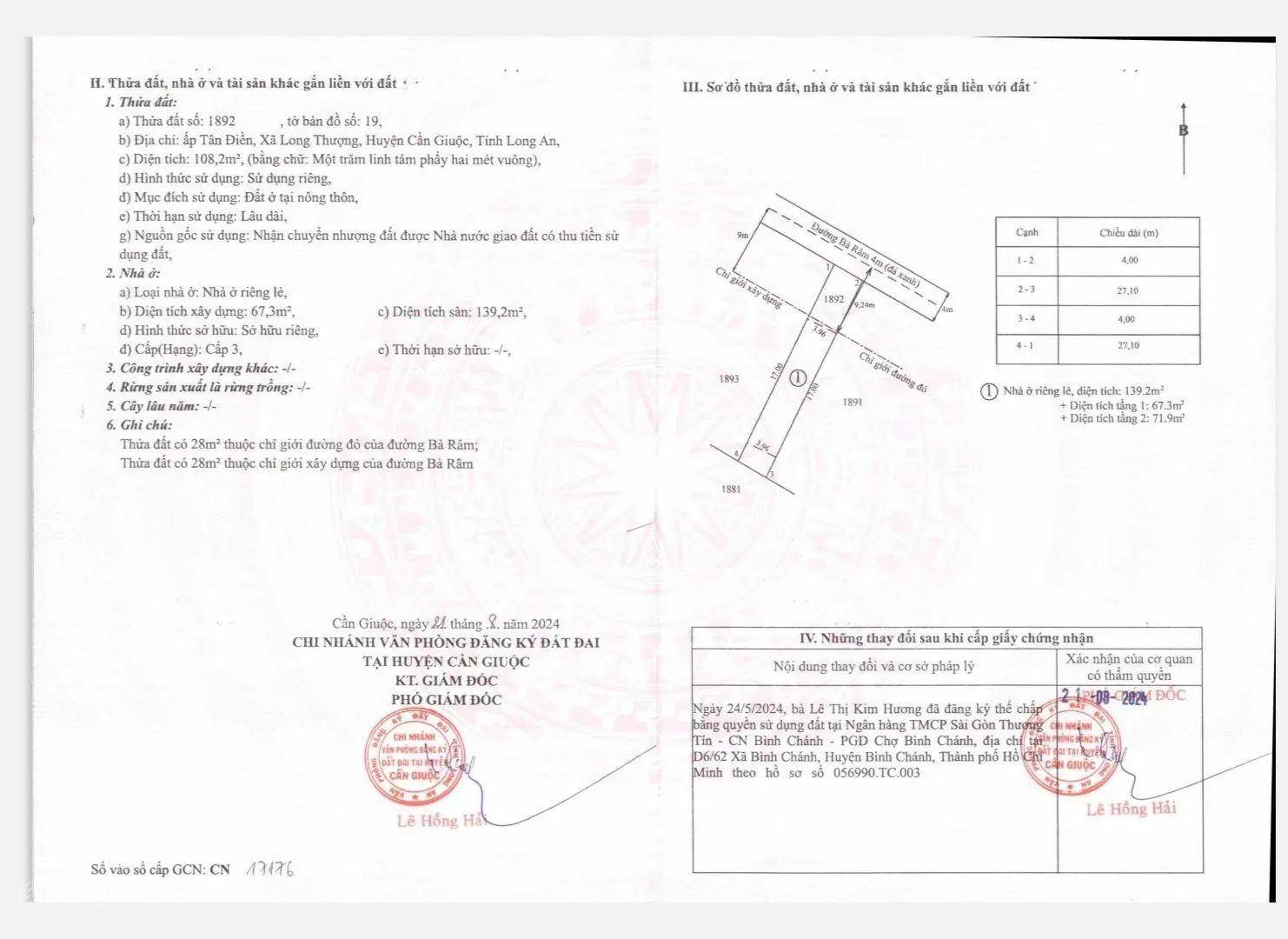 Nhà mặt tiền gần chợ Long Thượng đã hoàn công tặng full nội thất