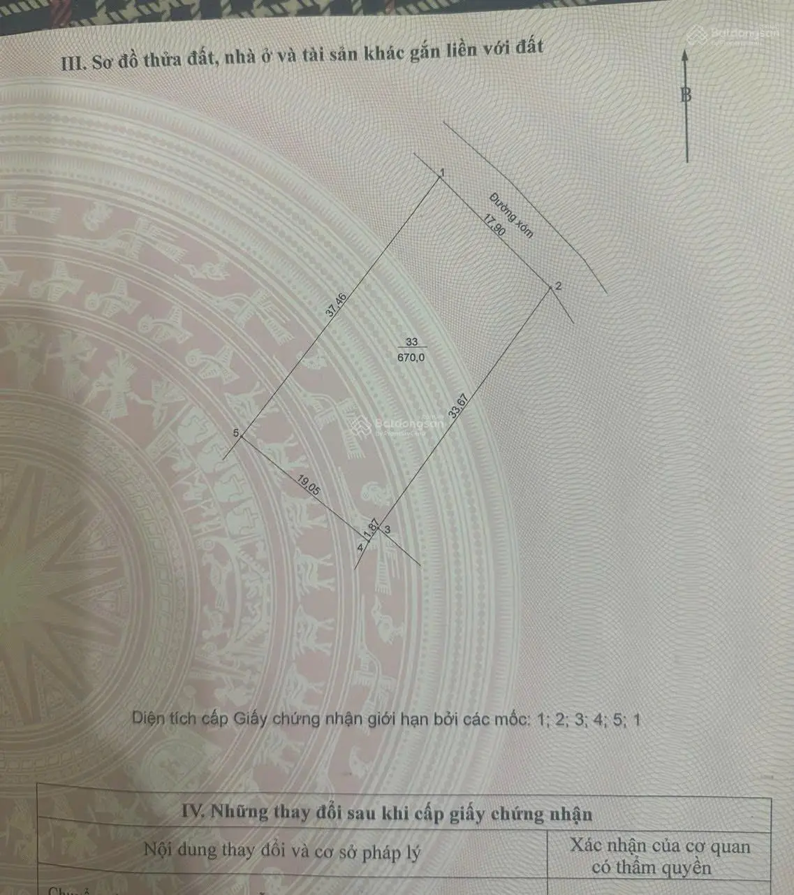 Lô đất mt 18m tại Tản Lĩnh, đường 2 xe tránh, dt 670m có 300m thổ cư