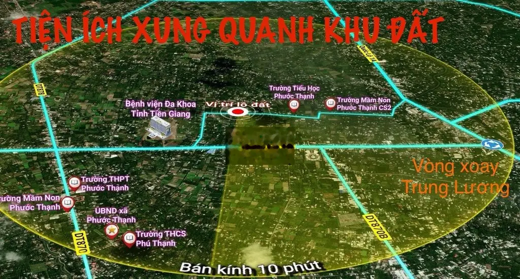 UPDATE - TIỆN ÍCH XUNG QUANH KHU ĐẤT GẦN BỆNH VIỆN TỈNH TIỀN GIANG