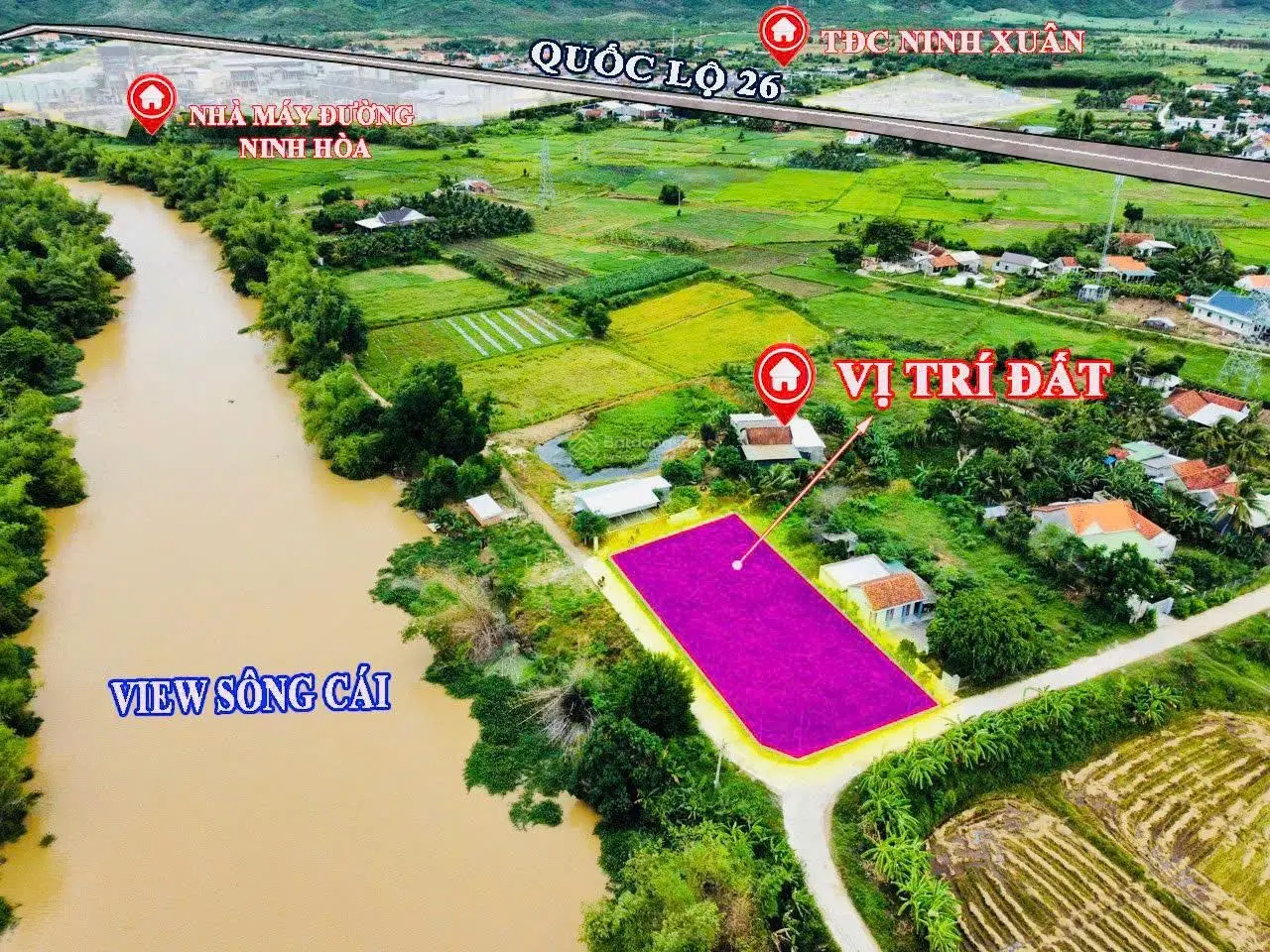 Bán đất view sông Phước Lâm Ninh Xuân 679 triệu