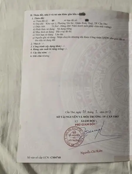 Cần bán nhà Phường Trà An, Quận Bình Thủy Thành phố Cần Thơ DT lần lượt 51m2, 60m2, 66m2, 68m,116m2