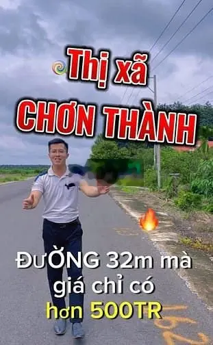 ĐẤT NGỘP Minh Lập, CHƠN THÀNH 5m nhựa đường liên huyện 32 mét Dân Đông