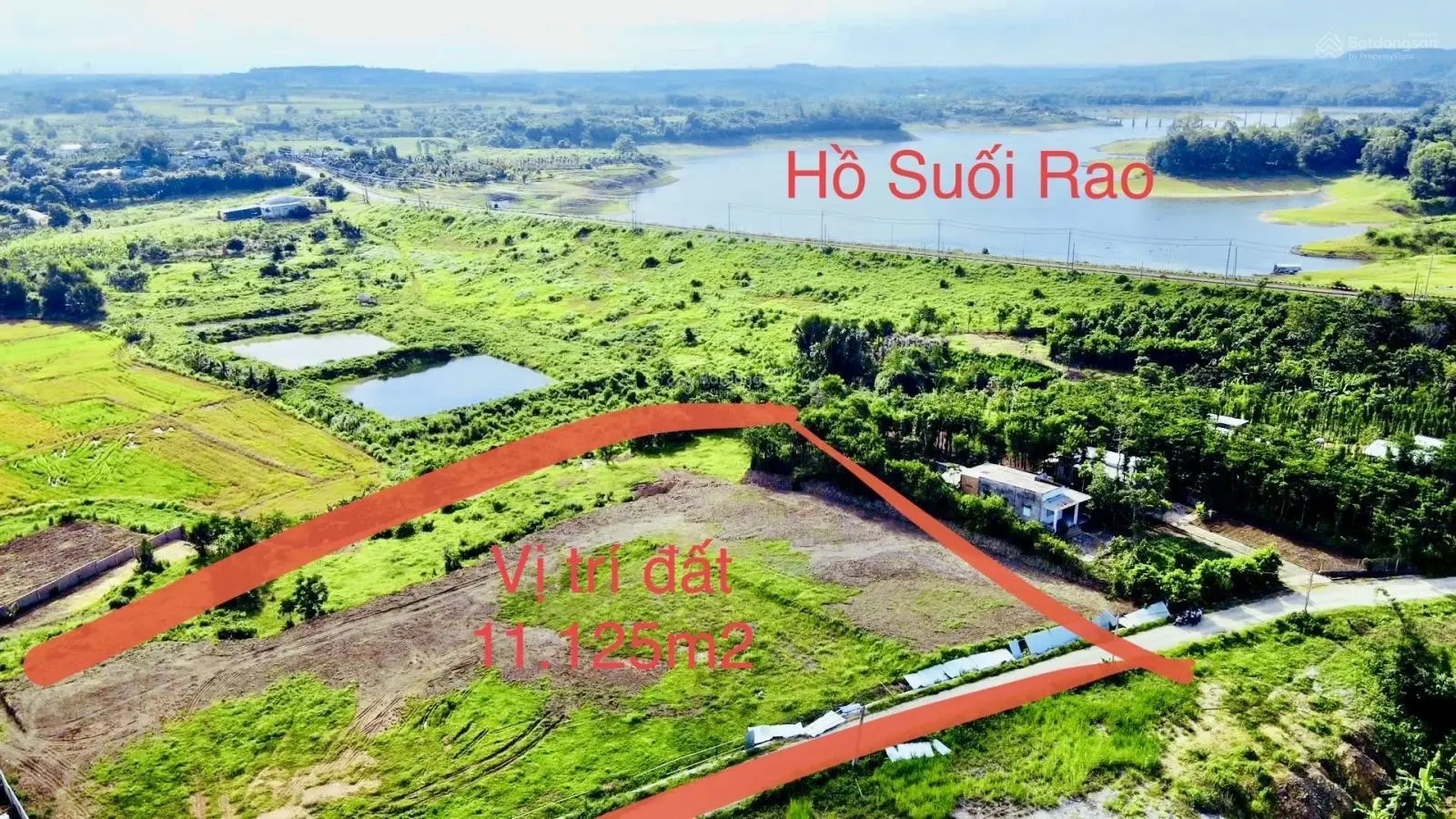 Bán lô đất view hồ Suối Rao siêu đẹp, DT 11126m2, mặt tiền đường 8m, 1,8 triệu/m². LH 0938 919 ***