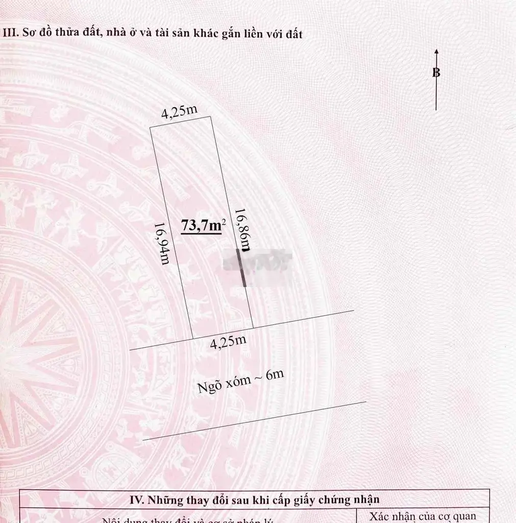 Bán lô đất diện tích 74m2 tại Minh Tân, Kiến Thuỵ, Hải Phòng