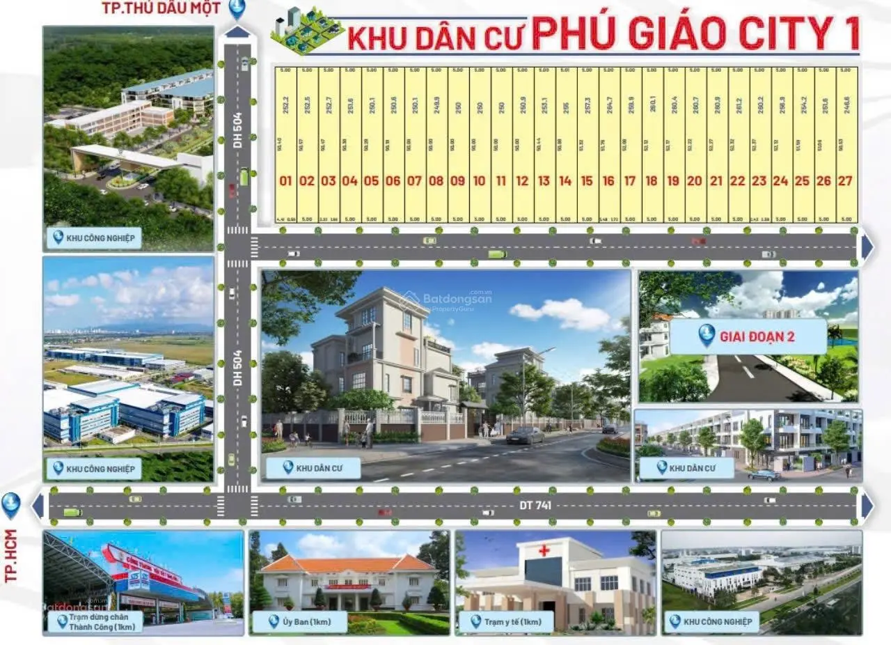 Đất SHR đường DH504 An Bình, Phú Giáo, Bình Dương, liền kề 4 KCN lớn, giá chỉ: 2,7tr/m2.