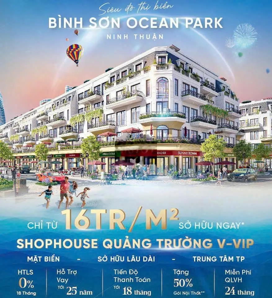 Bình Sơn Ocean Park Ninh Thuận chỉ từ 6,3 tỷ ( Sổ hồng sở hữu lâu dài)