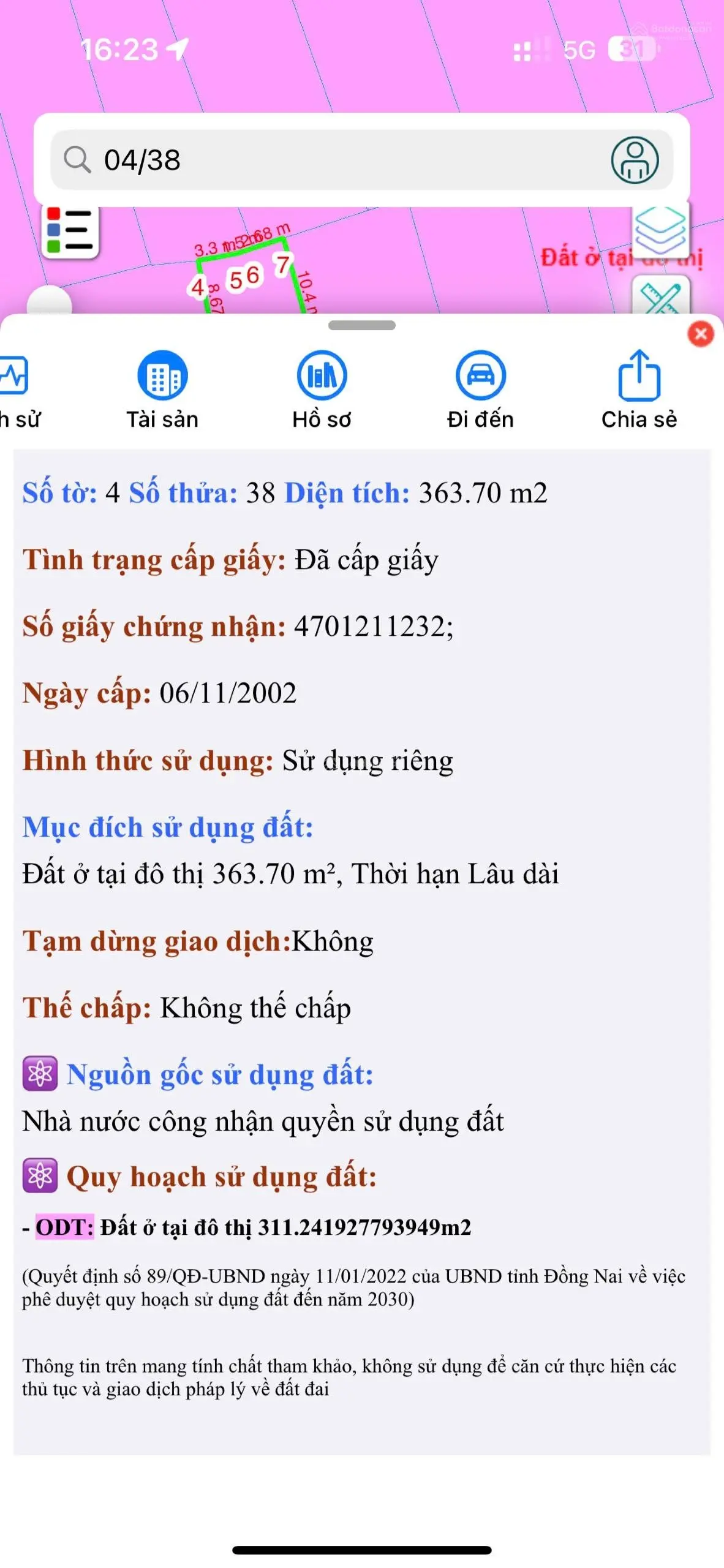 Bán nhà tại đường 4 (Trương Định), Biên Hoà Đồng Nai