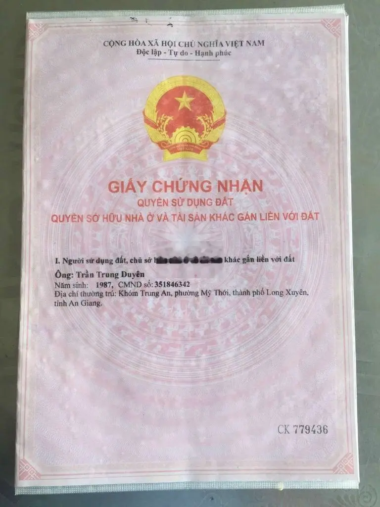 Đất thổ cư Mỹ Thới long xuyên