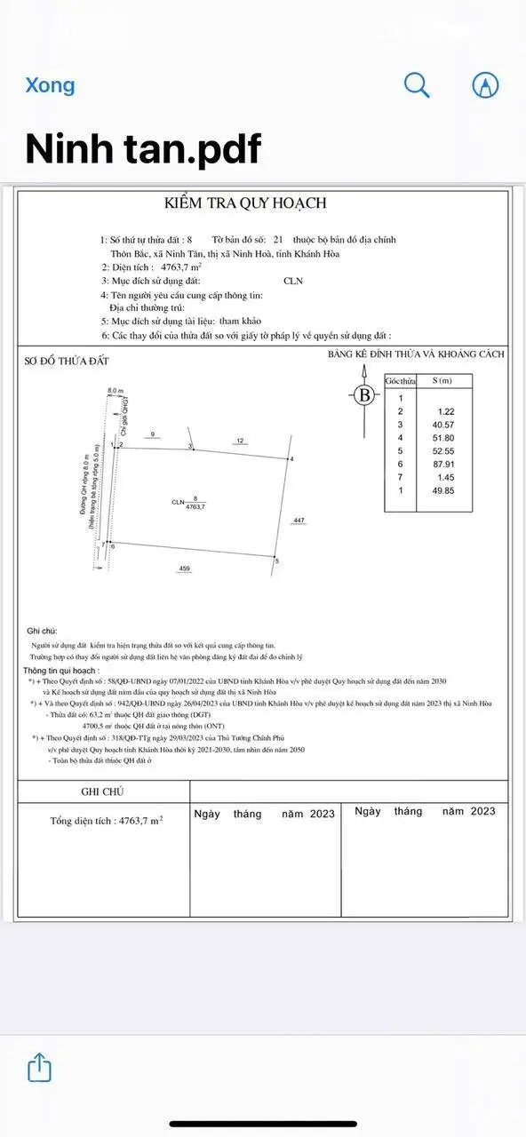 Đất gần tỉnh lộ 5 ninh tân ninh hoà khánh hoà