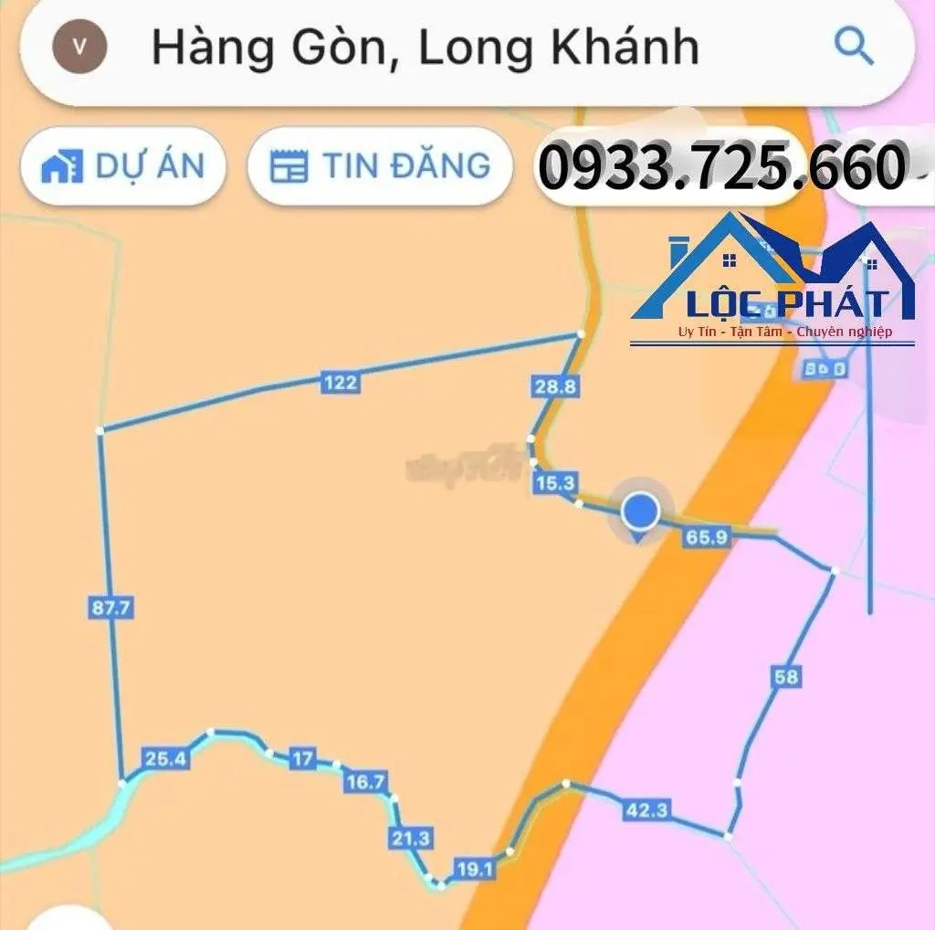 Bán đất xã Hàng Gòn TP Long Khánh 15229m2 giá giảm còn 13,7 tỷ