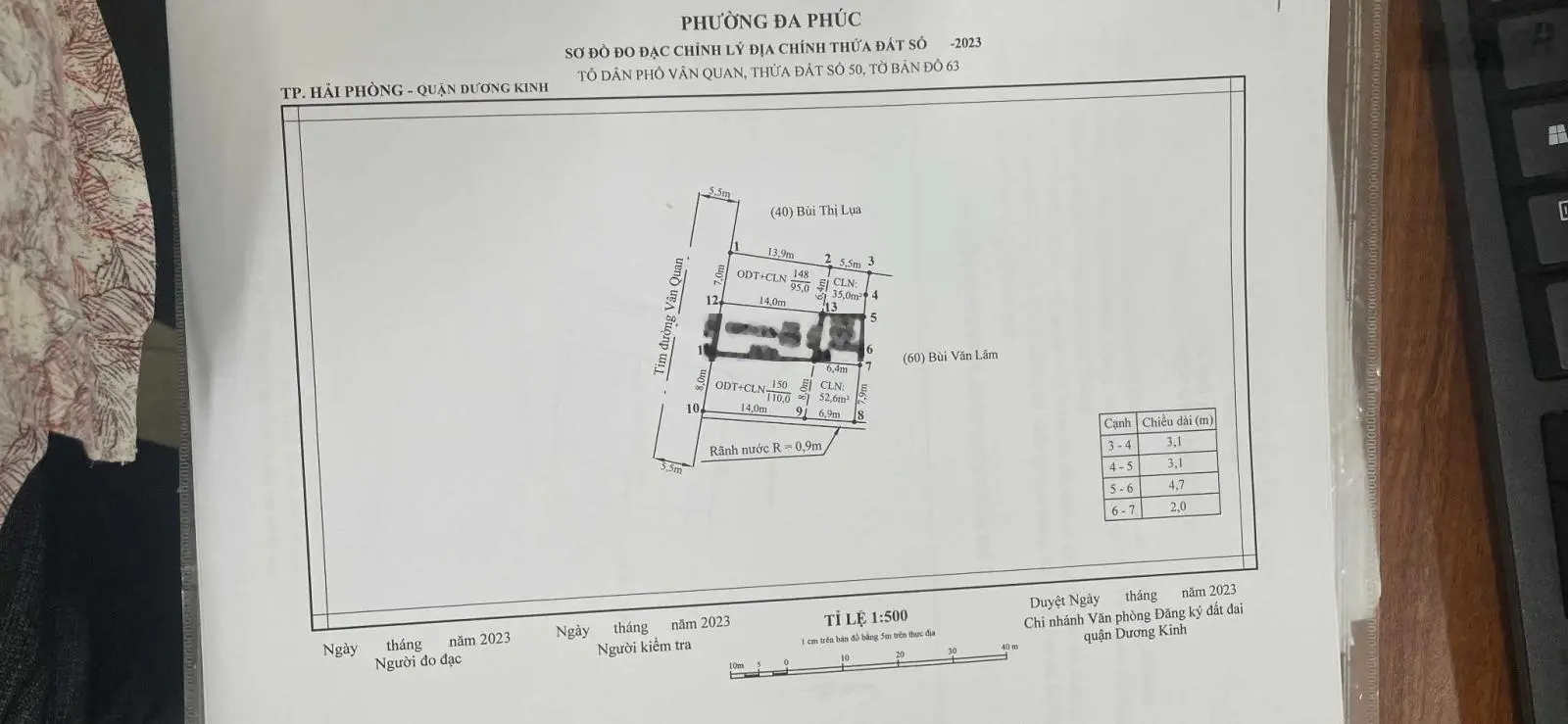 Bán lô đất tại Vân Quan, Dương Kinh. Diện tích 140m2