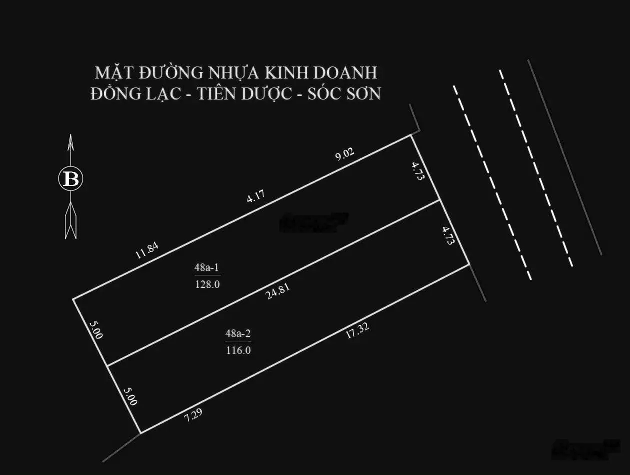 Siêu pham mặt đường nhựa đất kinh doanh. Đc. Đồng lạc , tiên dược , sóc Sơn