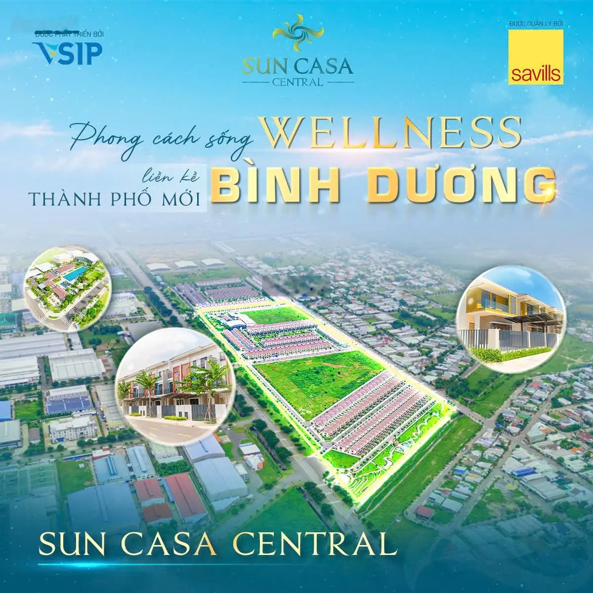 Bán nhà liền kề 3 tầng view công viên Suncasa Central, cạnh TT Thành phố Mới Bình Dương