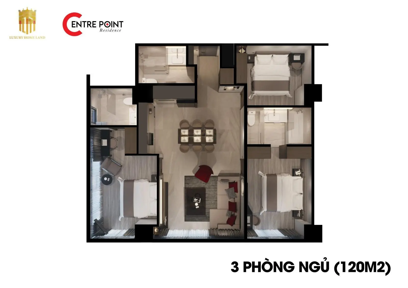 Giá chỉ 3 tỷ VND cho căn hộ tại Center Point tại trung tâm Đà Nẵng, chuẩn 5 sao, hoàn thiện 100%