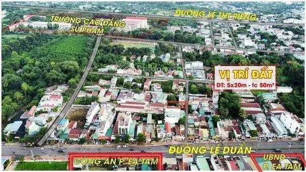 Hot cần bán lô đất hẻm 385 Lê Duẩn, Ea Tam, TP. Buôn Ma Thuột, Đắk Lắk