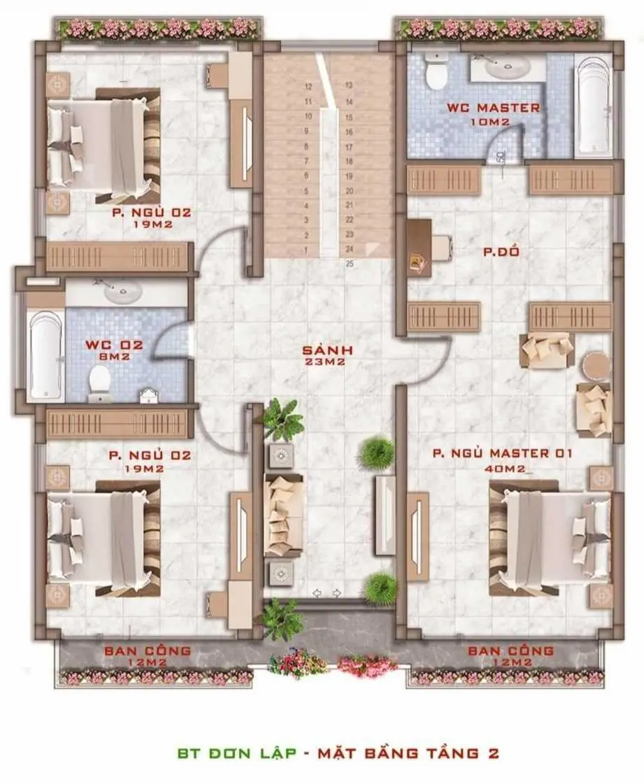 Cần bán cắt lỗ gấp biệt thự Khai Sơn Hill 320m2 (lô góc) có 1-0-2. LH: 0989386638