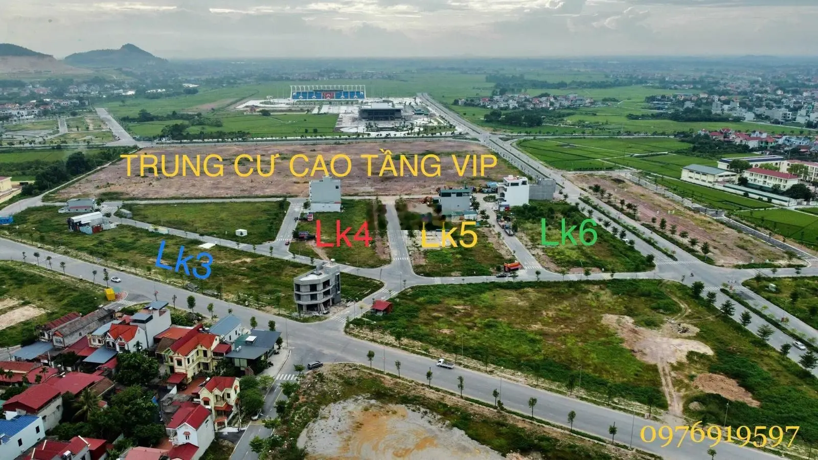 Bán cặp góc 3 mặt tiền lớn nhất KDC hồ công dự vùng lõi thị xã Việt Yên