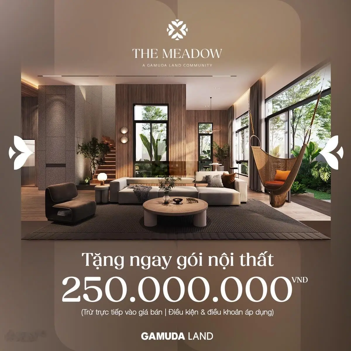 Tặng gói nội thất 250tr. Ck đến 8% khi booking nhà phố, biệt thự tại The Meadow của Gamuda