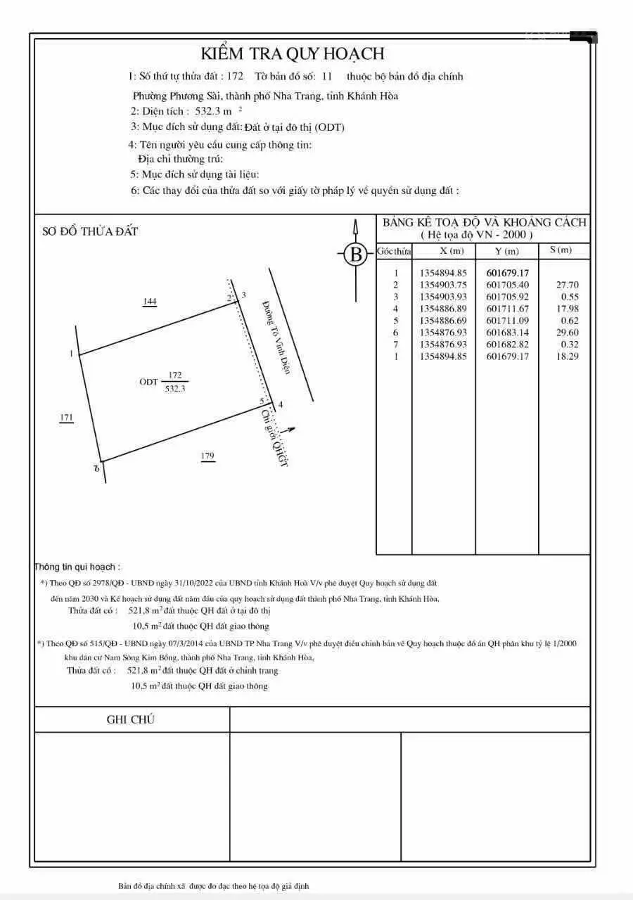 Cần bán lô đất mặt tiền đường Tô Vĩnh Diện , P Phương Sài, TP Nha Trang . DT 350m2. LH0985 686 ***