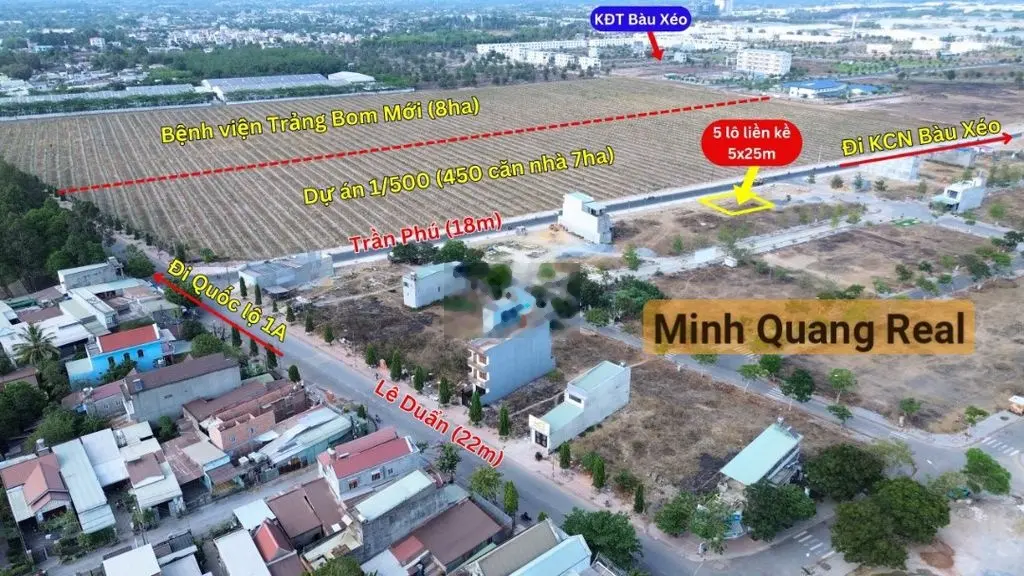 5 lô MT Trần Phú DA Diamond City, đối diện 450 căn nhà, 5x25, 2,65 tỷ