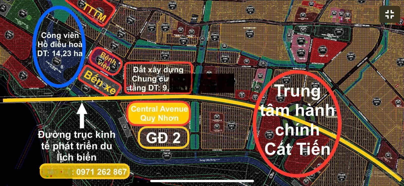 Bán shophouse và đất ở tại Central Avenue Quy Nhơn, vị trí trung tâm khu đô thị Cát Tiến