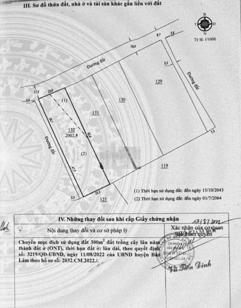 bán gấp lô 2sao ở lộc thành, bảo lâm tặng 300m2tc săn giá 620tr cả lô