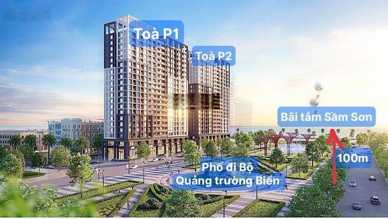 Bán gấp căn hộ chung cư tầng 9 rất đẹp view quảng trường và biển Sầm Sơn Thanh Hóa