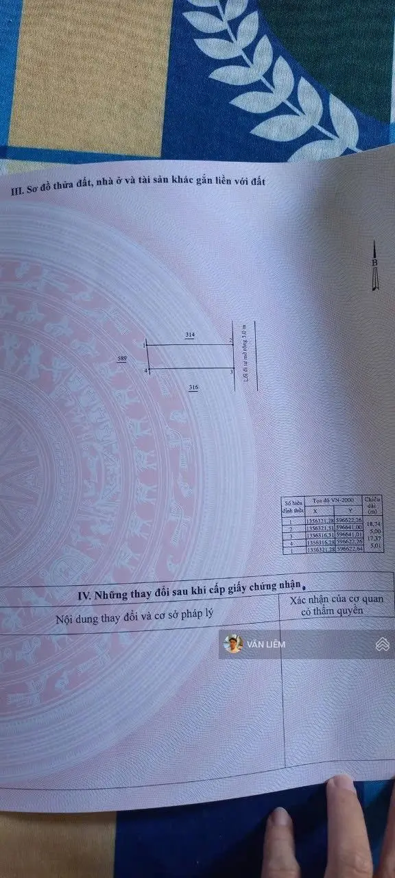 Lô đất Phú Bình - Xã Vĩnh Thạnh, Tp Nha Trang - Diện tích: 92,8m2 ngang 5m full đất ở - Pháp lý