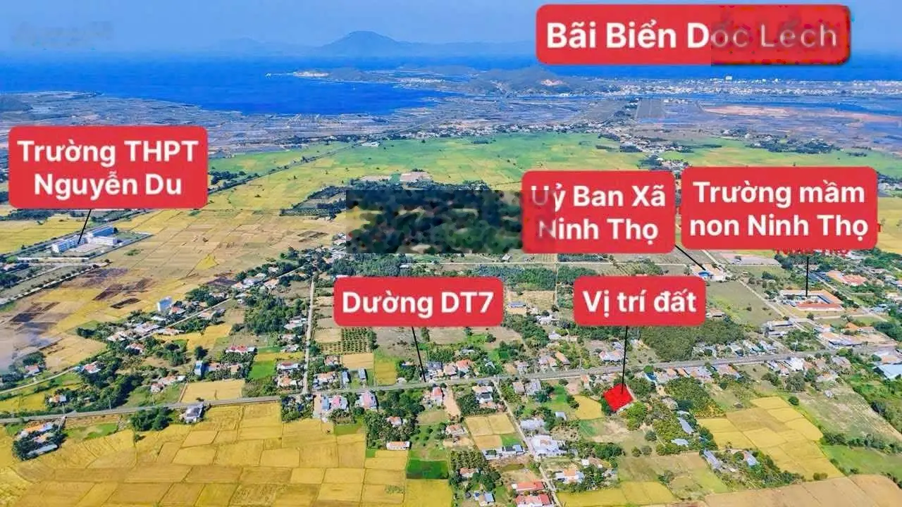 Bán đất thổ cư đường ĐT7 Ninh An Ninh Hòa giá chỉ 550 triệu