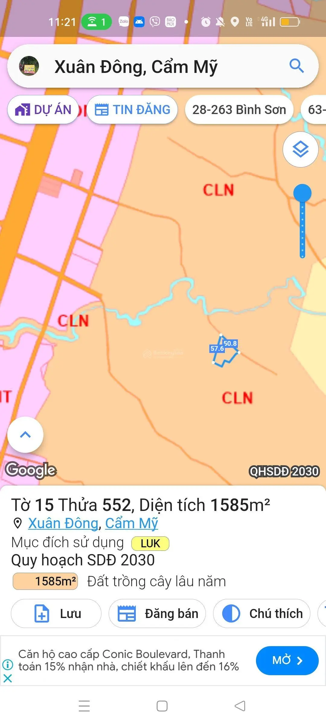 Bán trang trại khu nghỉ dưỡng ở đường tỉnh lộ 765, 549 triệu VND, 1585 m2