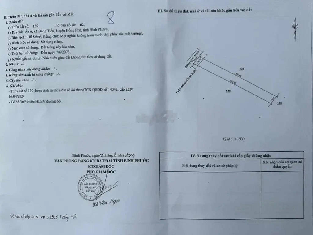 Đất Bình Phước đẹp, rộng, rẻ, kế bên nhà dân 285tr