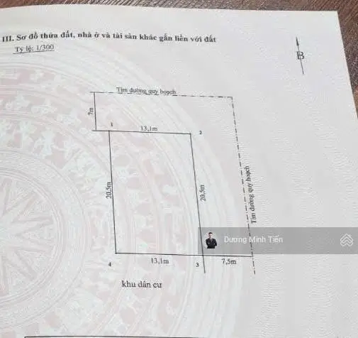 Lô góc 268.55m2 đất biệt thự Hồ Đông - Phương Lưu 6 - Tuyến 2 Hoàng Thế Thiện