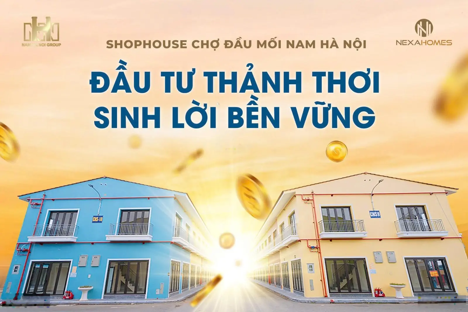 BÁN SHOPHOUSE Chợ đầu mối Nam Hà Nội , 2 tầng diện tích sử dụng 50m2 . đóng 30% bàn giao nhà ngay