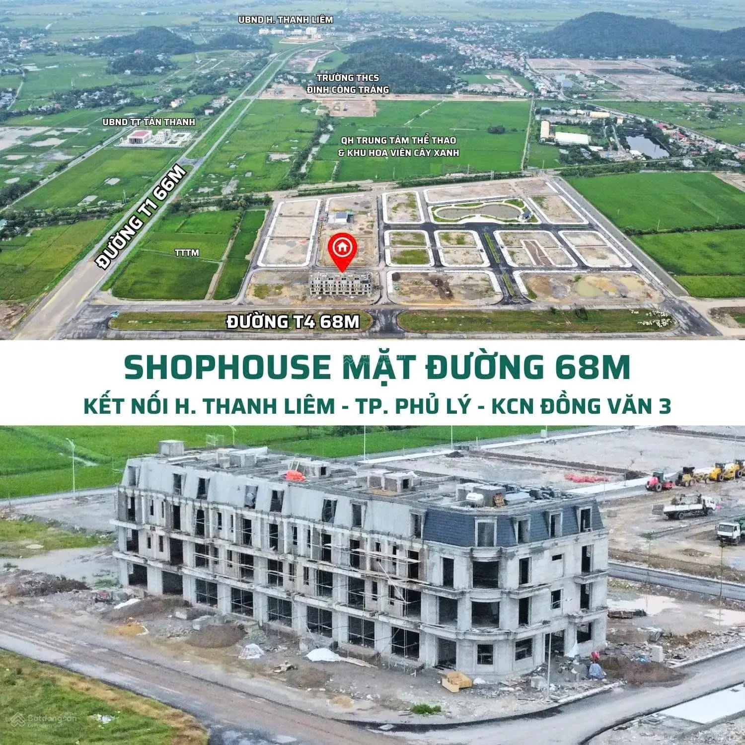 Không thể tin được, shophouse trung tâm thị trấn huyện mặt đường 68m giá bán chỉ 27tr/m2 đất nền