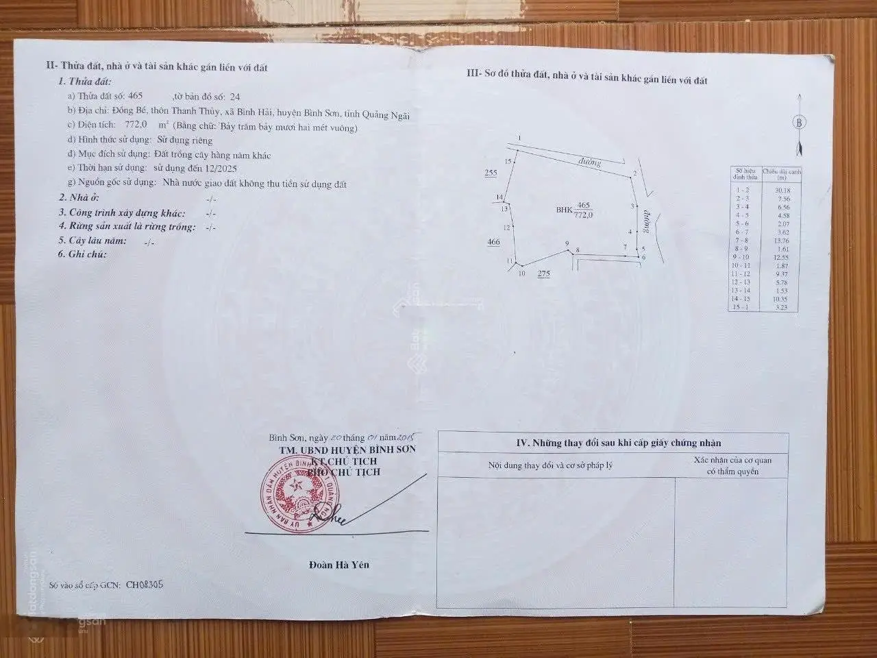 Bán lô đất 3 mặt tiền, Bình Sơn, Quãng Ngãi, gần khu du lịch Gành Yến