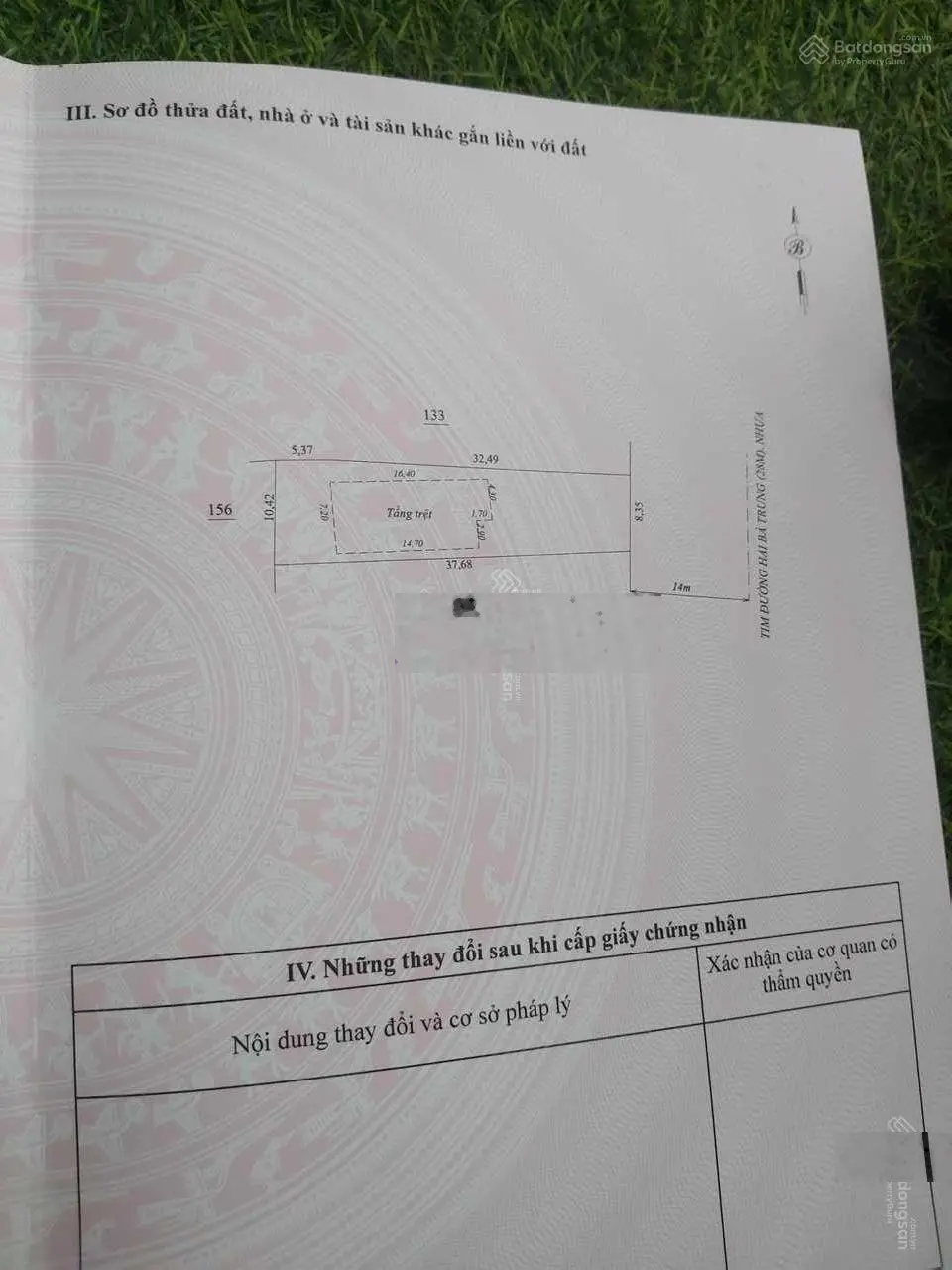 Bán nhà 7 tỷ, diện tích 358,8m2 tại Hai Bà Trưng, Phường Tân Phú