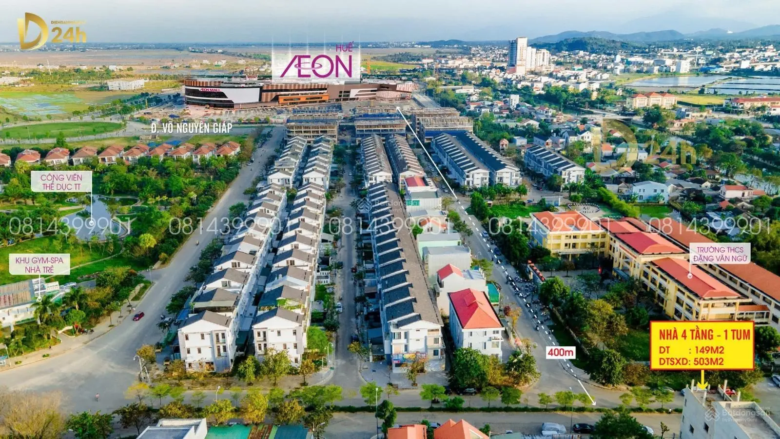 Bán nhà 05 tầng có thang máy - 02 mặt tiền Nguyễn Duy Trinh, gần Aeon Mall Huế