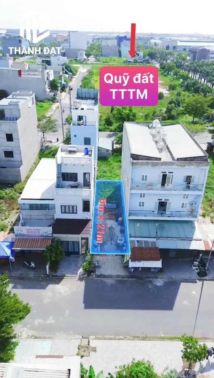 Lô đất vàng 105m2 trước sau đều là trung tâm thương mại giá 1 tỷ 765 triệu